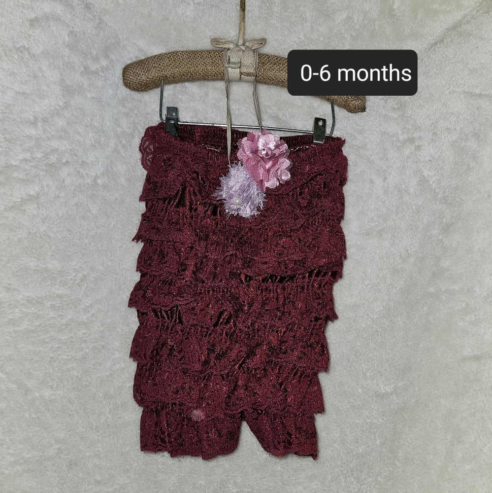 Strapless lace romper w/headband